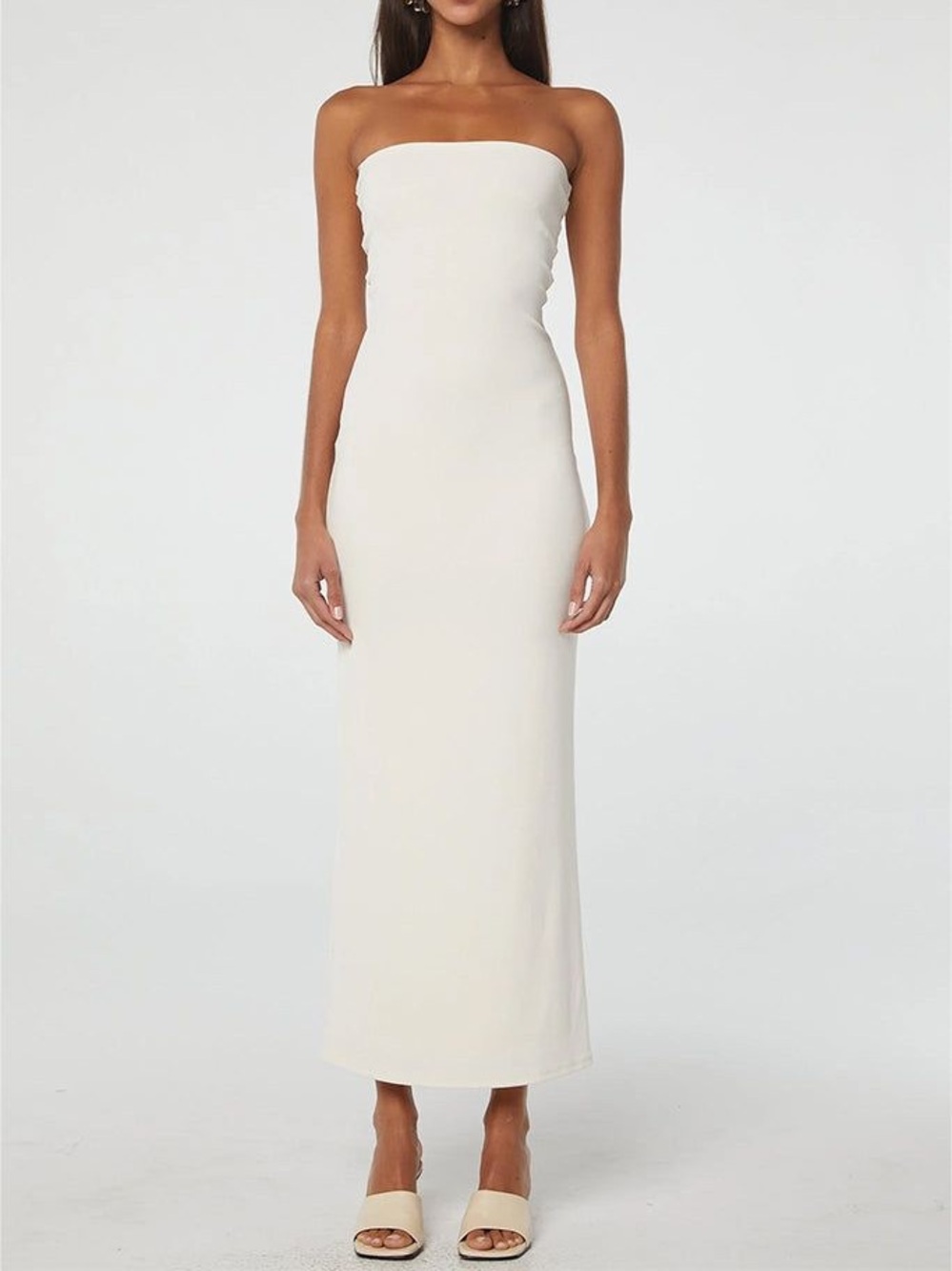 The Line by K Strapless Jace Dress in Slate Vanilla Size M